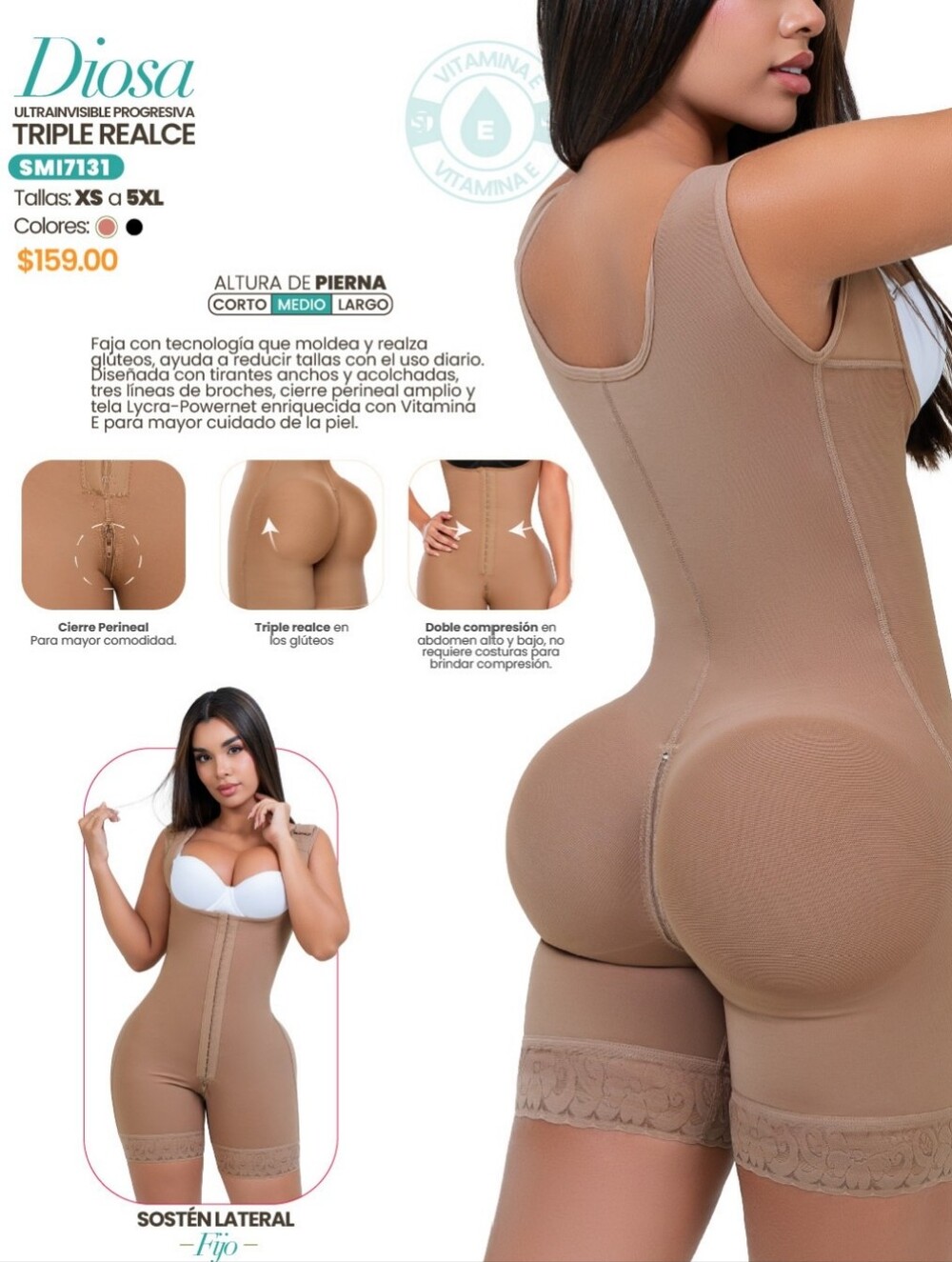 Stagmi Colombian Invisible Girdle Shaper Faja Shapewear Bodysuit DIOSA + Thong!